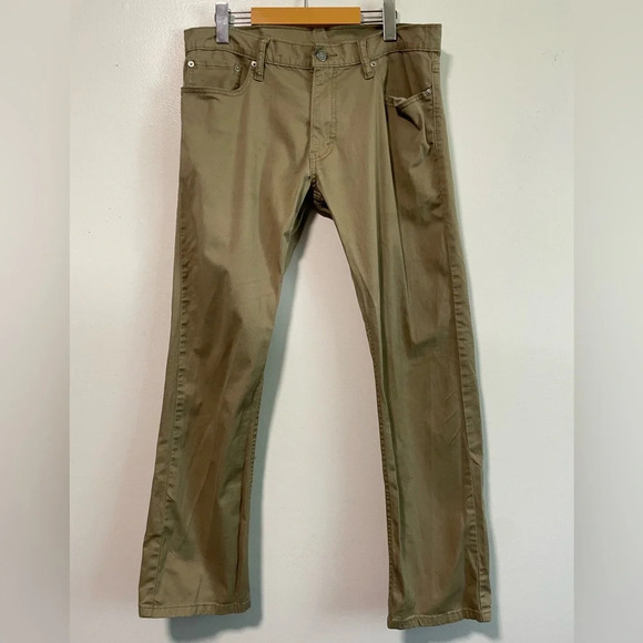 Levi’s  514 Tan Straight Leg Pants W34 L30 - Picture 1 of 11